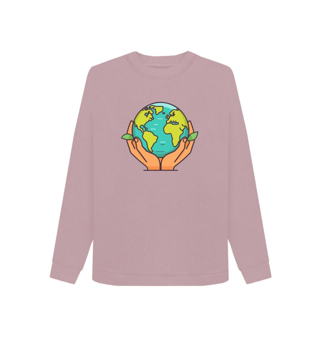 Mauve Women's Crew Neck Sweater - In Our Hands