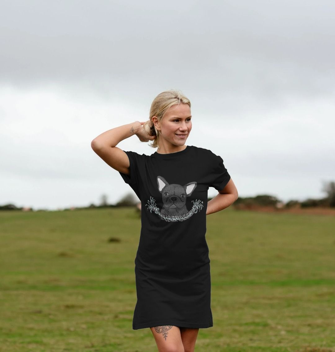Women's French Bulldog Dress Tee