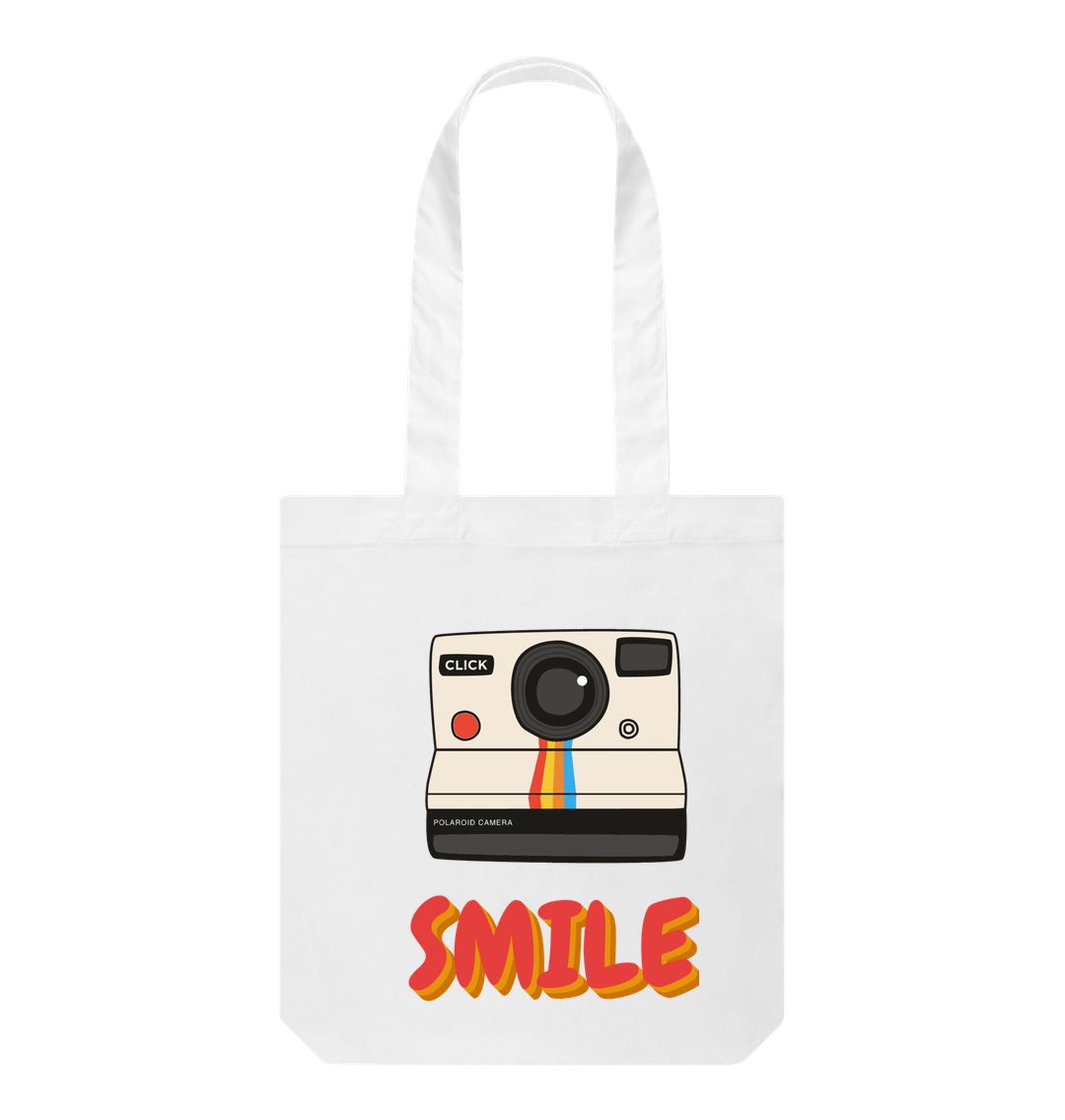 White Polaroid Tote Bag