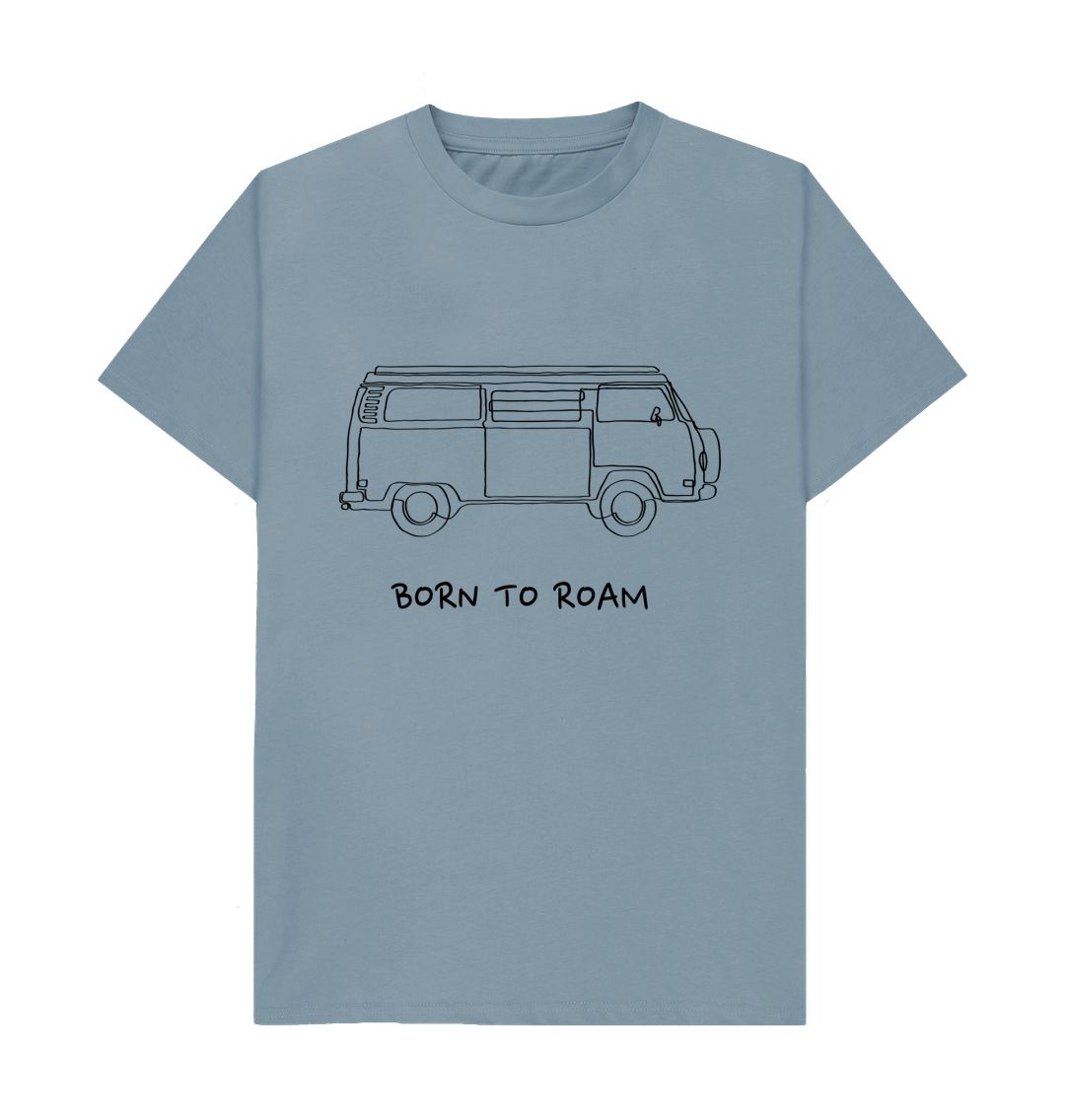 Stone Blue Men's T-Shirt - Born To Roam