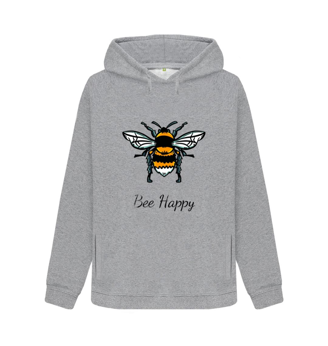 Light Heather Women's Hoodie - Bee Happy