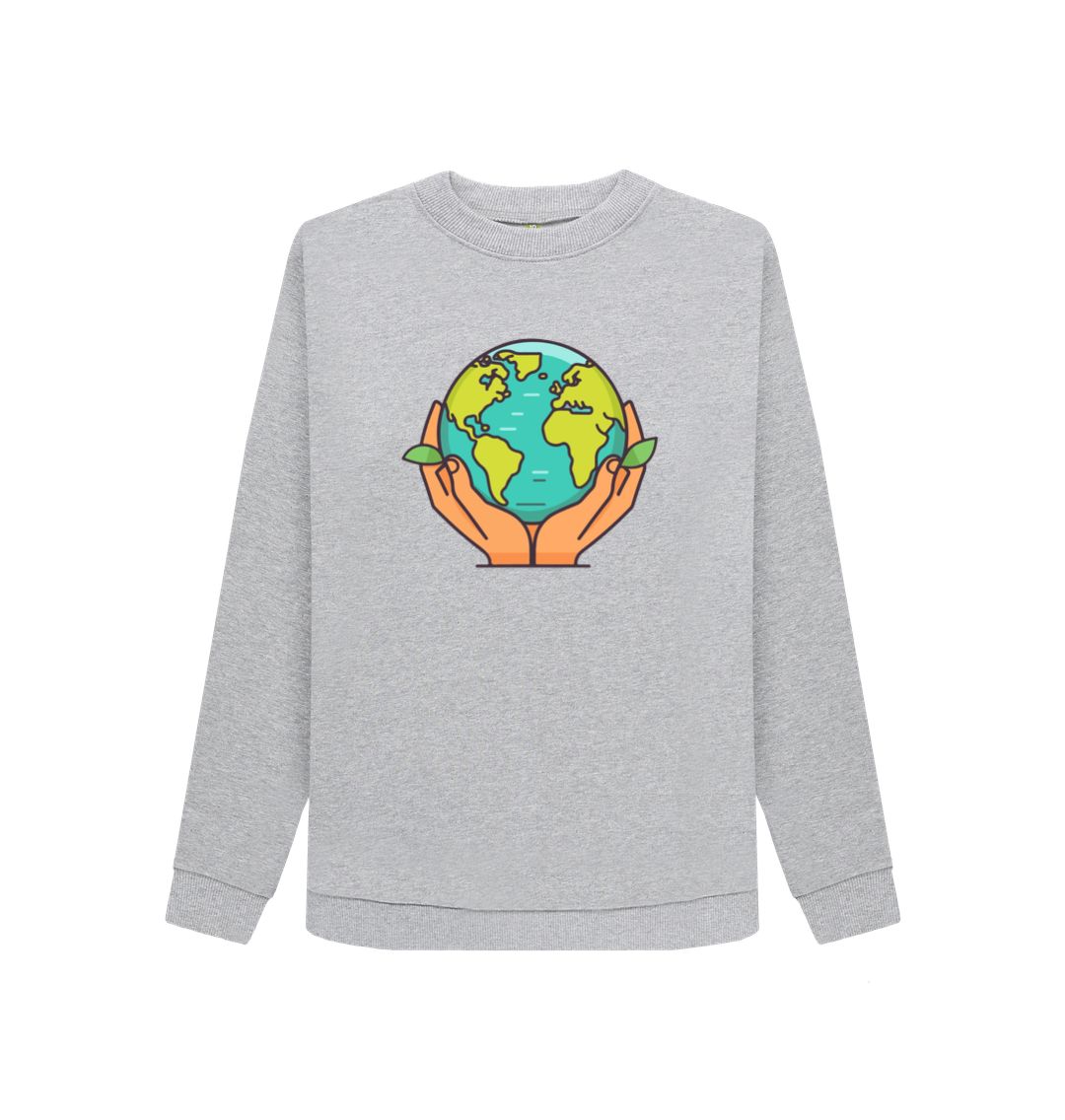 Light Heather Women's Crew Neck Sweater - In Our Hands