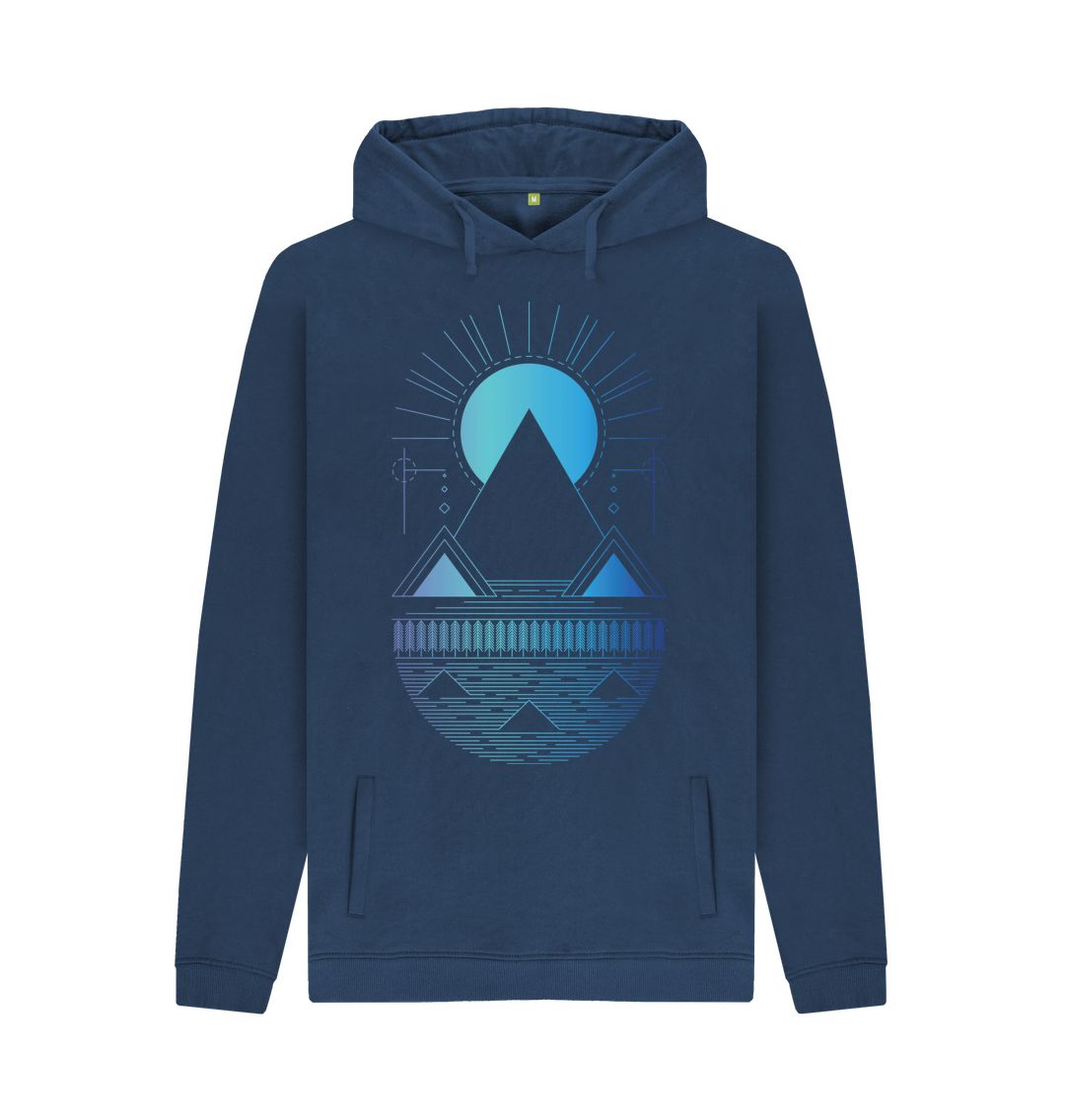 Navy Men's Hoodie - Pyramid