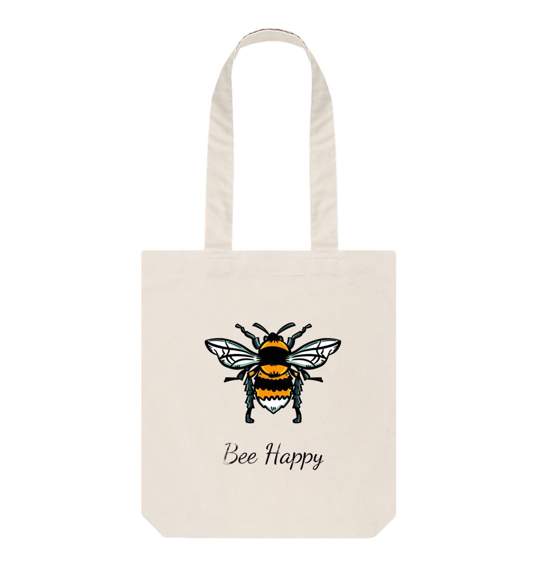 Natural Bee Happy Tote Bag