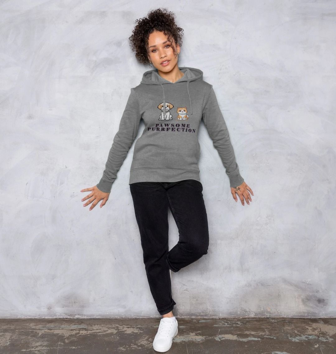 Pawsome Purrfection Womens Hoodie