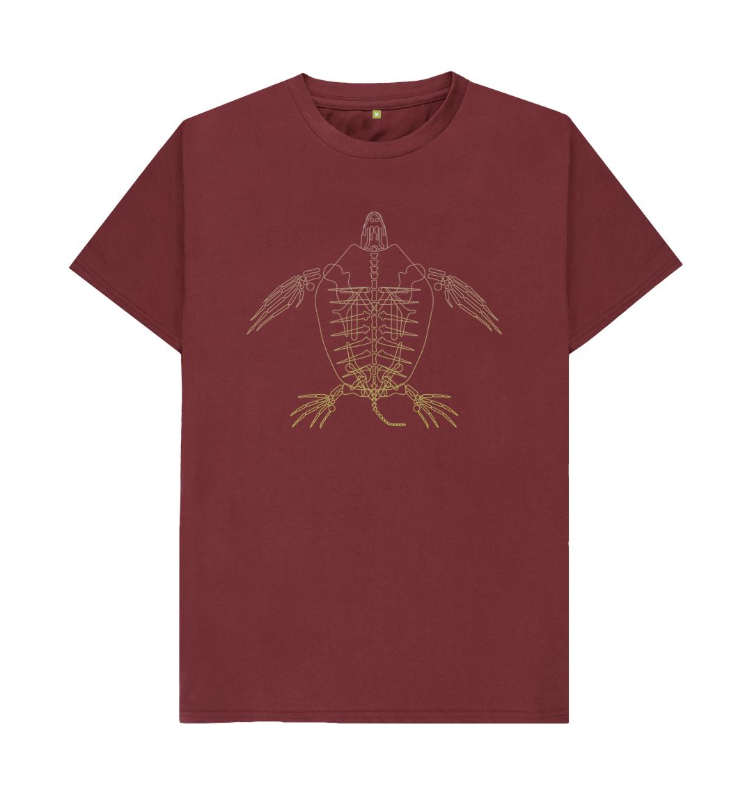 Red Wine Turtle Skeleton T-Shirt