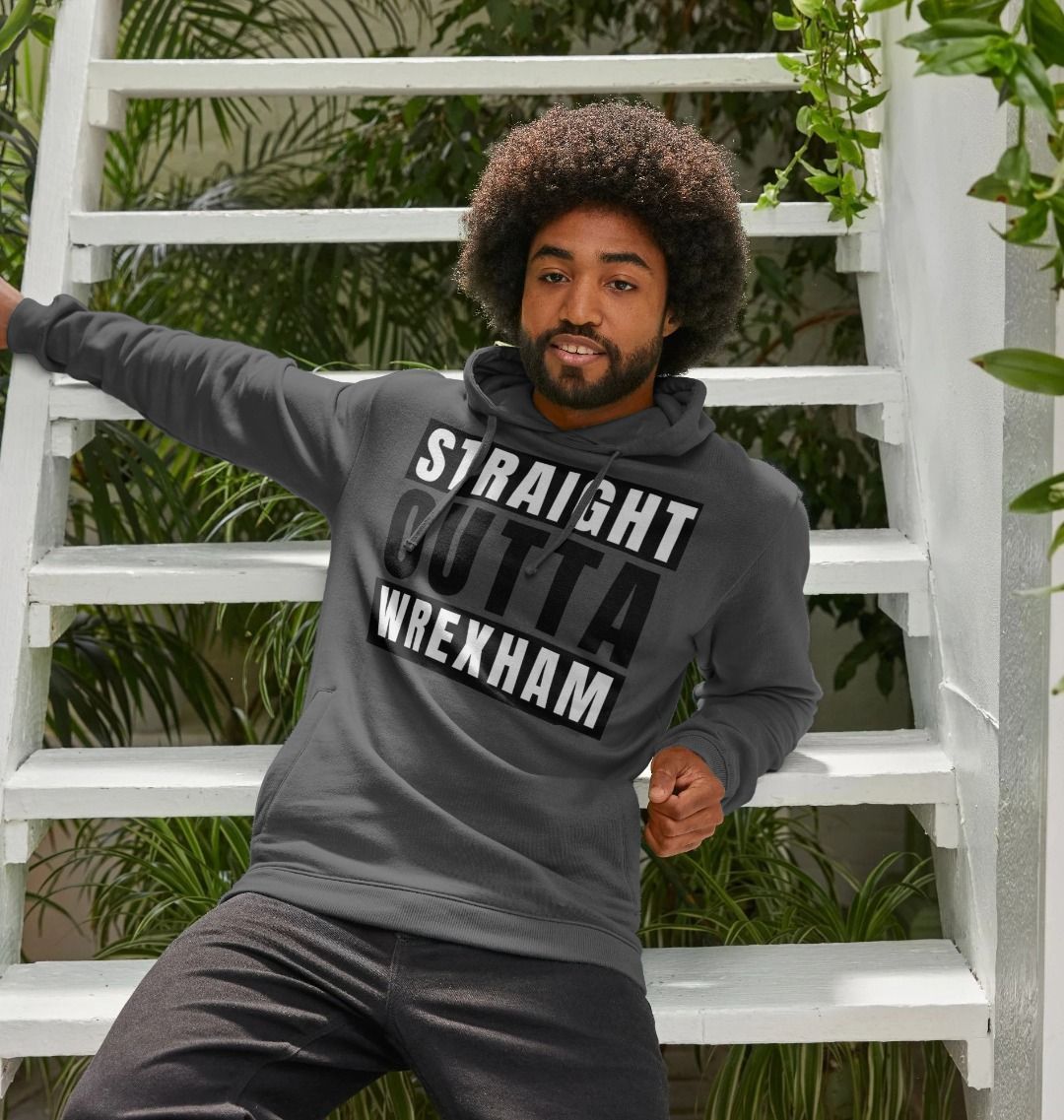 Men's Hoodie - "Straight Outta Wrexham"