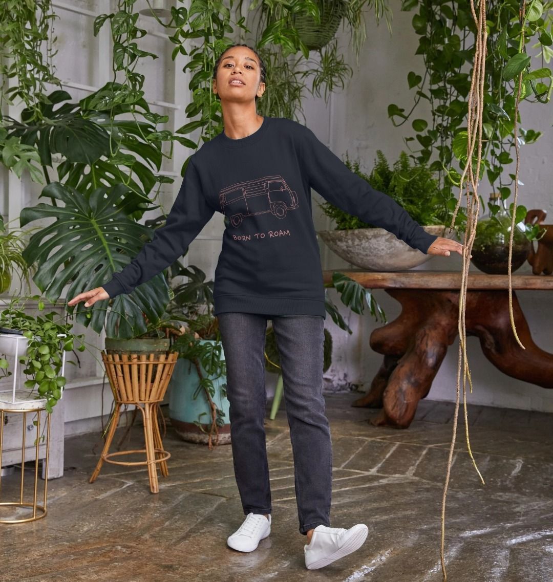 Women's Crew Neck Sweater - Born To Roam