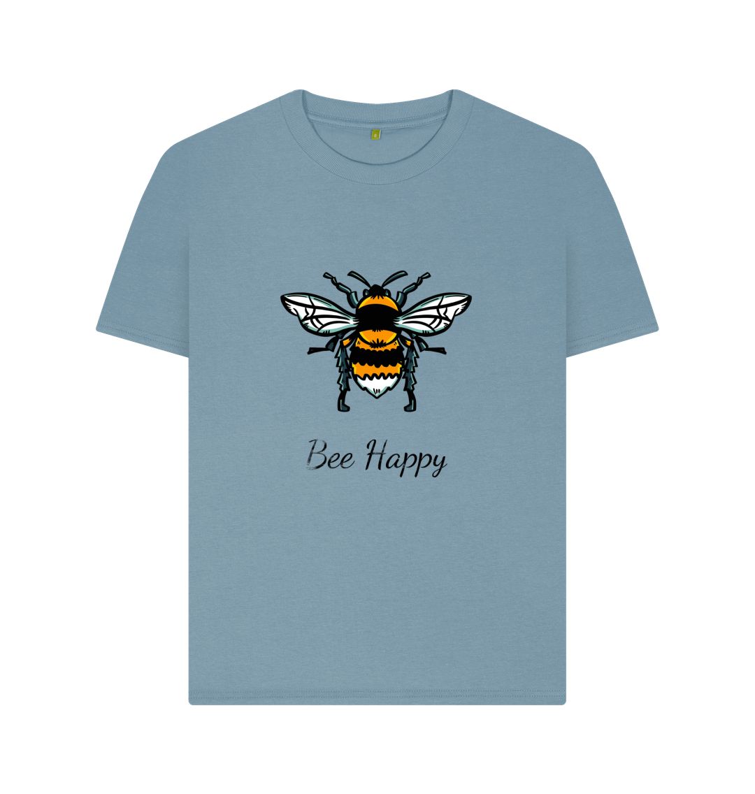 Stone Blue Women's T-Shirt - Bee Happy