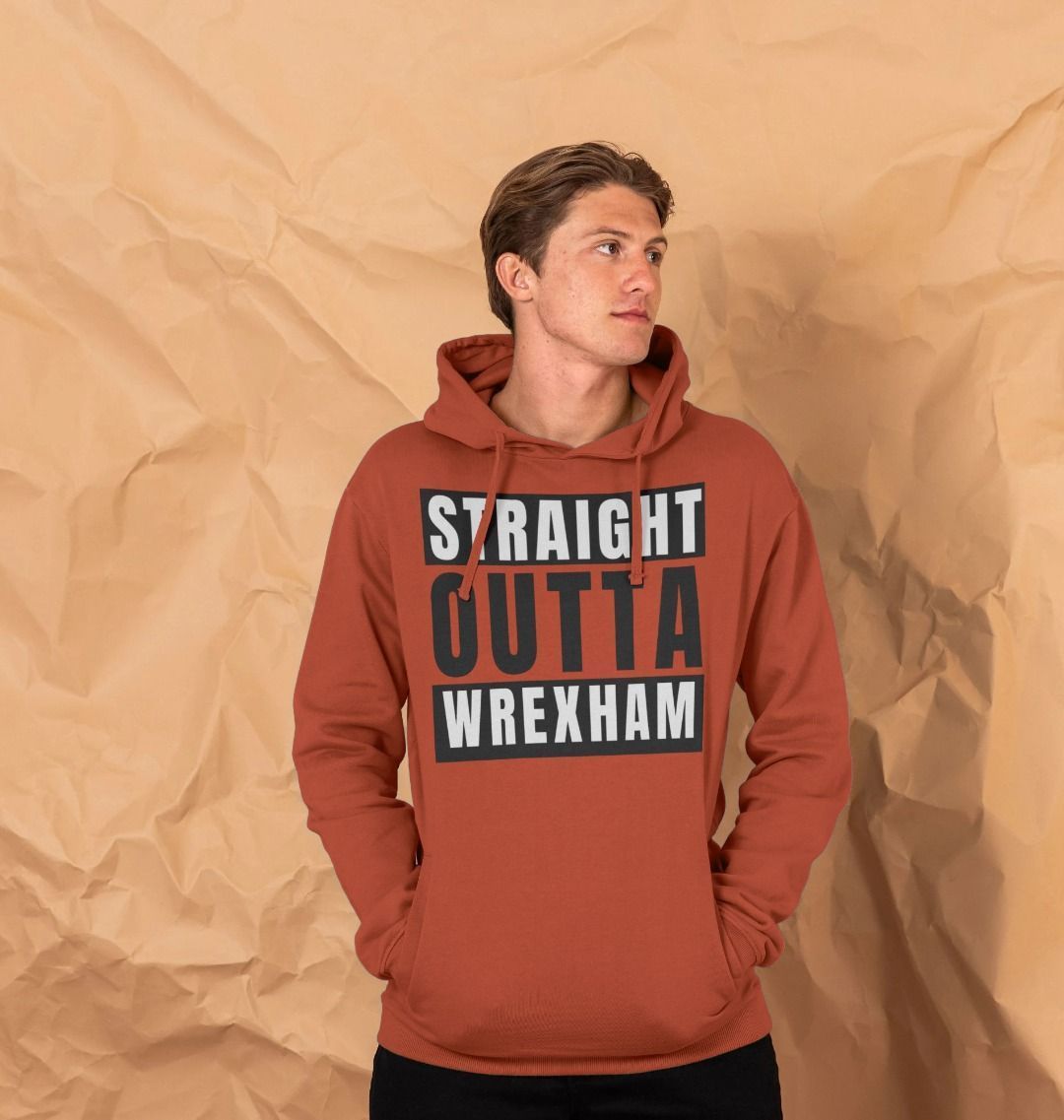 Men's Hoodie - "Straight Outta Wrexham"